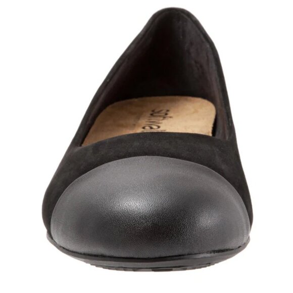 NEW SOFTWALK Leather Sonoma Cap Toe Slip On Ballet Ballerina Flat Nubuck 10M - Picture 4 of 5
